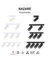 NAZARÉ * FOCO / APLIQUE LECTOR Mini GU10 1L NEGRO